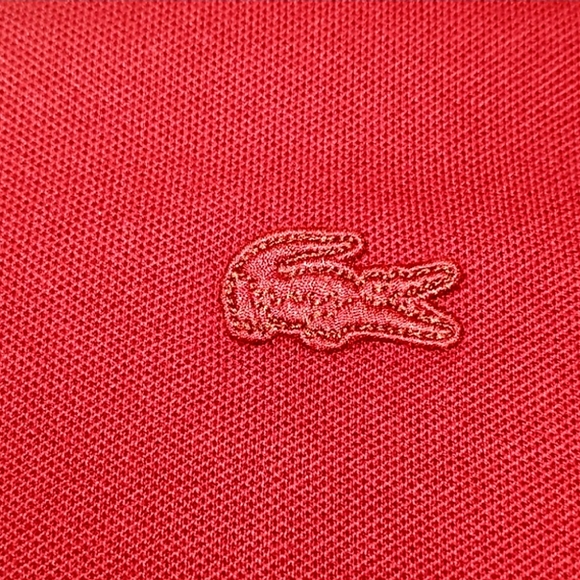 Burgundy Lacoste 1/2 Sleeve Polo - Picture 6 of 8